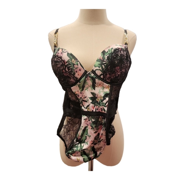 NWOT Victoria Secret Very Sexy Shine Bombshell Teddy Medium Orchid Paradise - Picture 1 of 7